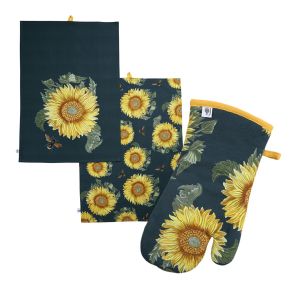 Dexam RHS Sunflower Tea Towels & Oven Gauntlet Set
