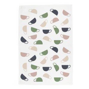 Purely Home Earthy Tea Cups Tea Towel