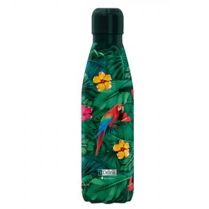 iDrink Insulated Stainless Steel Bottle - Tropical Birds - 500ml
