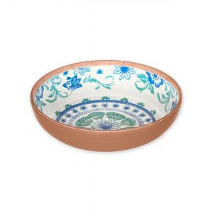 Turquoise Floral Melamine Bowls