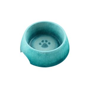 Blue Glaze Paw Print Melamine Pet Bowl - Medium