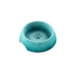 Blue Glaze Paw Print Melamine Pet Bowl - Small