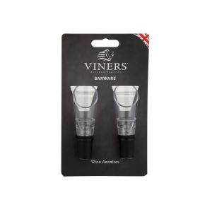 set of two plastic wine aerators with rubber stoppers