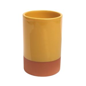 yellow glazed terracotta wine cooler